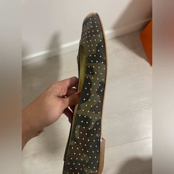 Giuseppe Zanotti Camo Studded gold metal tip flat Sz:40 - Picture 6 of 9